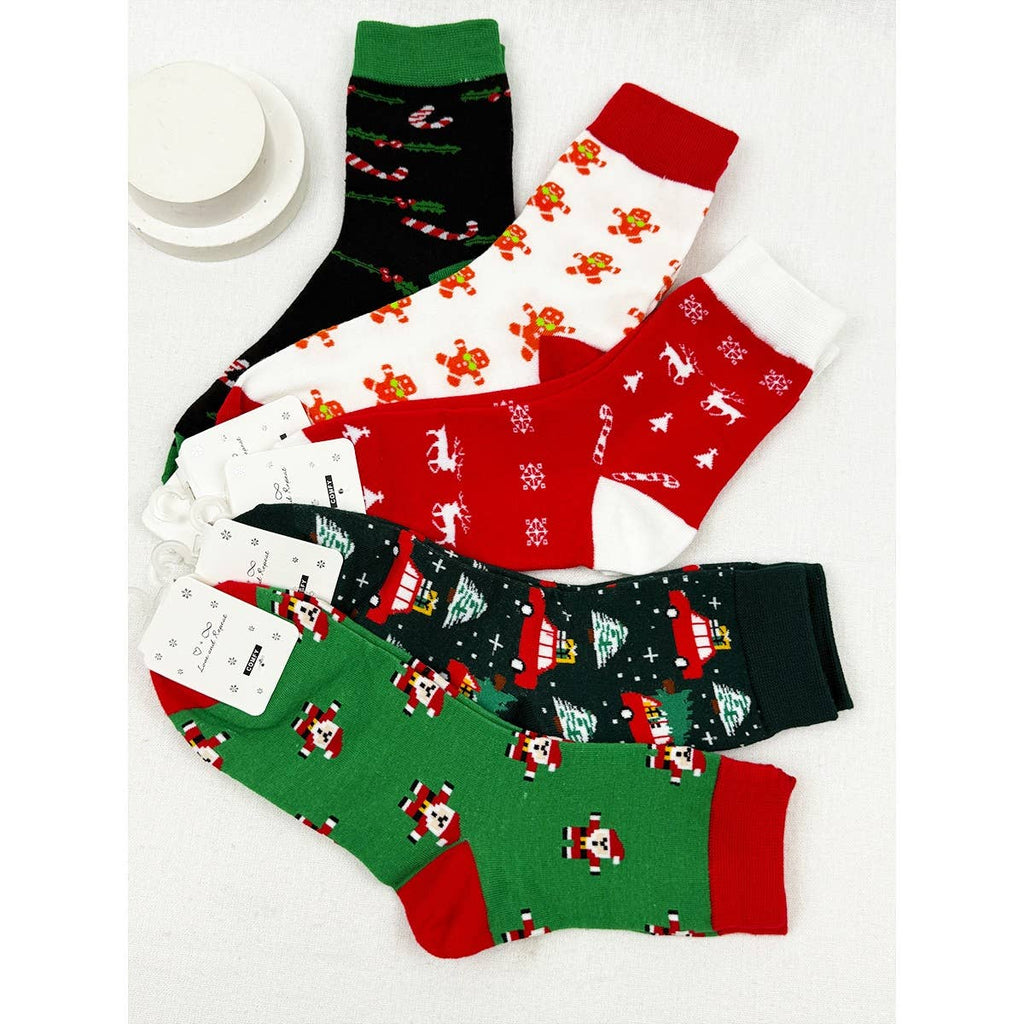Love and Repeat - 5 Kinds Cute Christmas Theme Socks