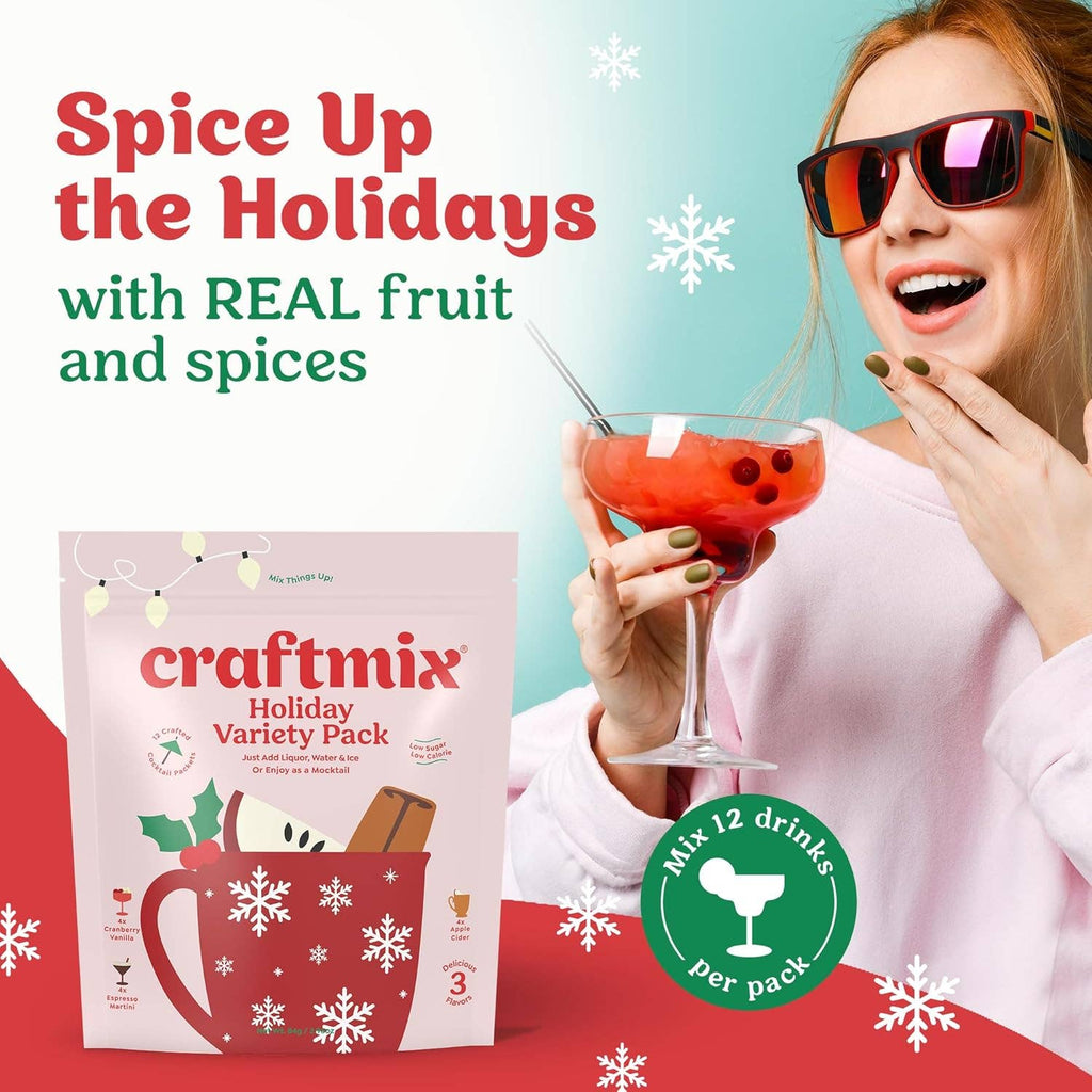 Craftmix - Seasonal Variety Pack Cocktail Mixers - 12 Serving Multipack