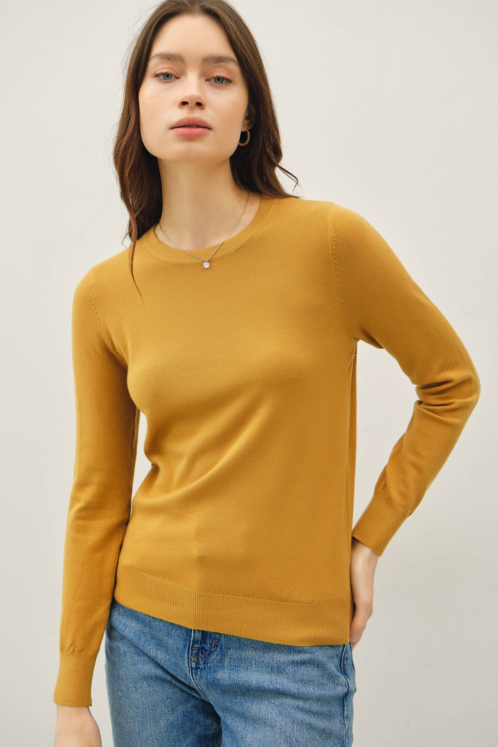 Be Cool - NEW COLOR-VISCOSE CREW NECK SOFT KNIT SWEATER