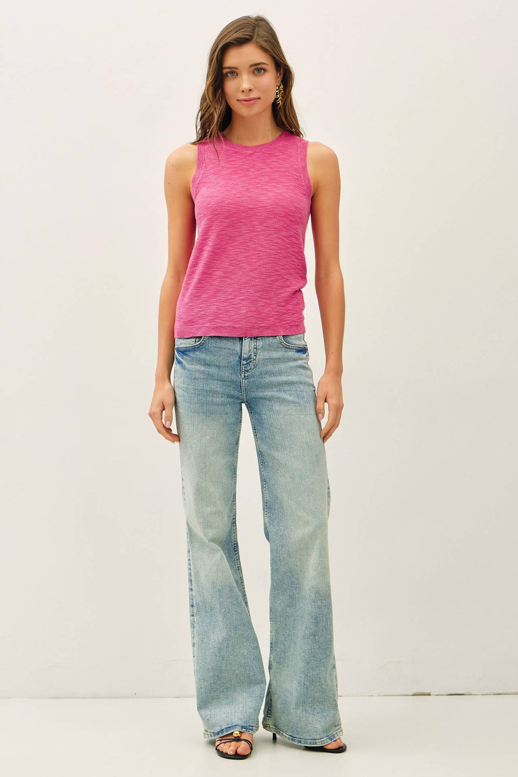 Fuscia Knit Tank