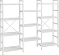 ShipItFurniture - White 11 Shelf Open Display Bookcase For Home Office