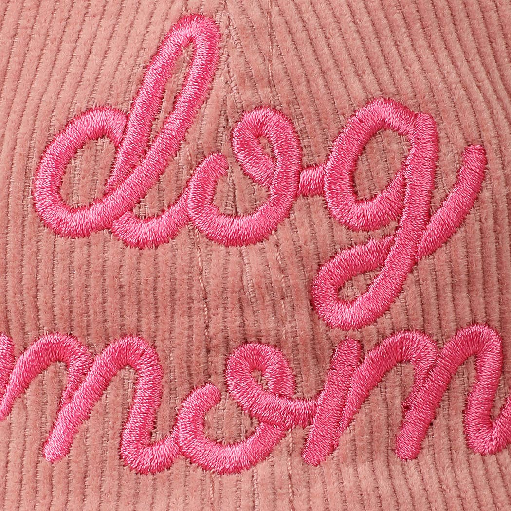 Dog Mom Corduroy Baseball Cap