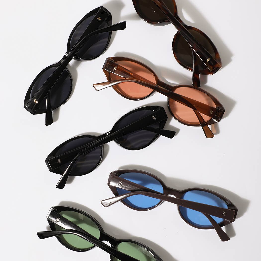 Fashion City - Oval Thick Frame Women's Sunglasses