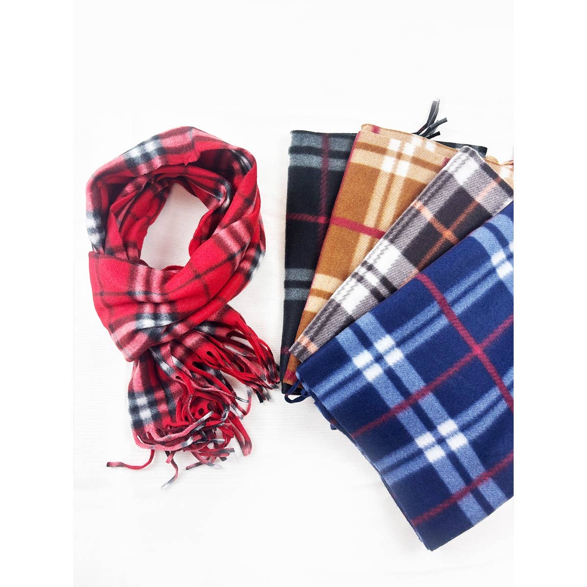 Love and Repeat - Affordable Classic Plaid Fringe Scarf