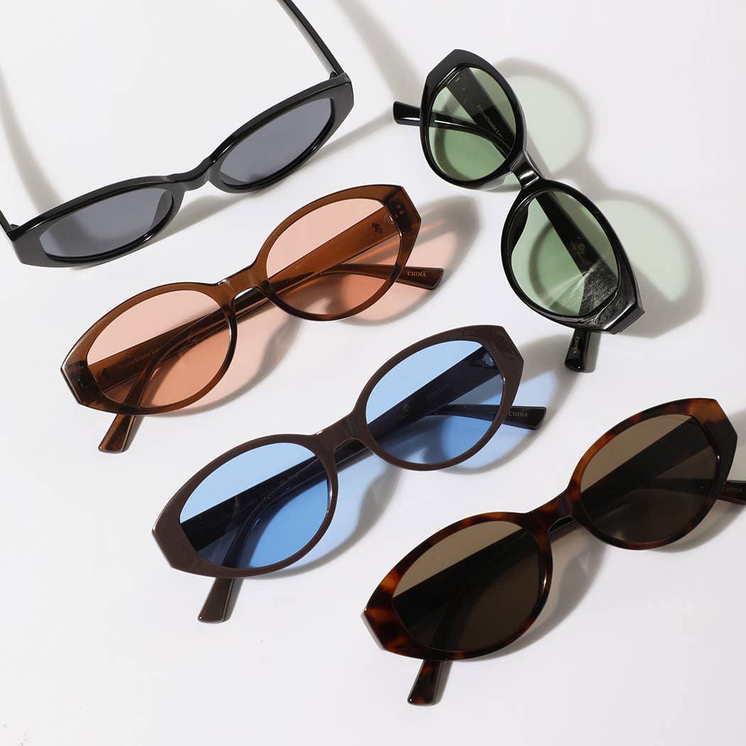 Fashion City - Oval Thick Frame Women's Sunglasses