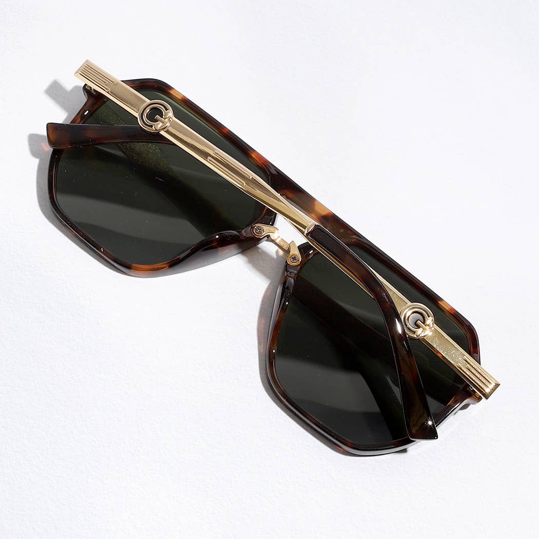 Fashion City - Geometric Shape Thin Frame Designed Sunglasses