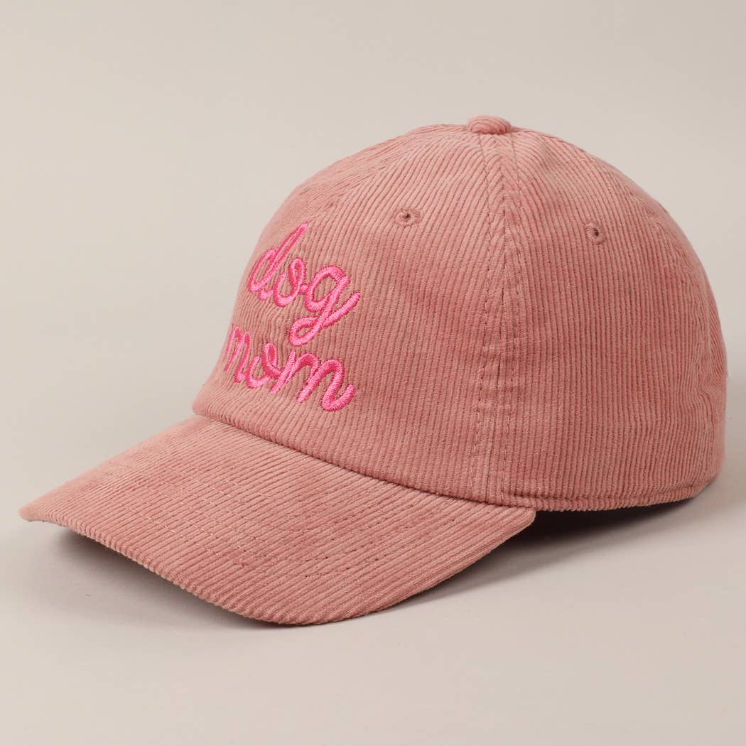 Dog Mom Corduroy Baseball Cap