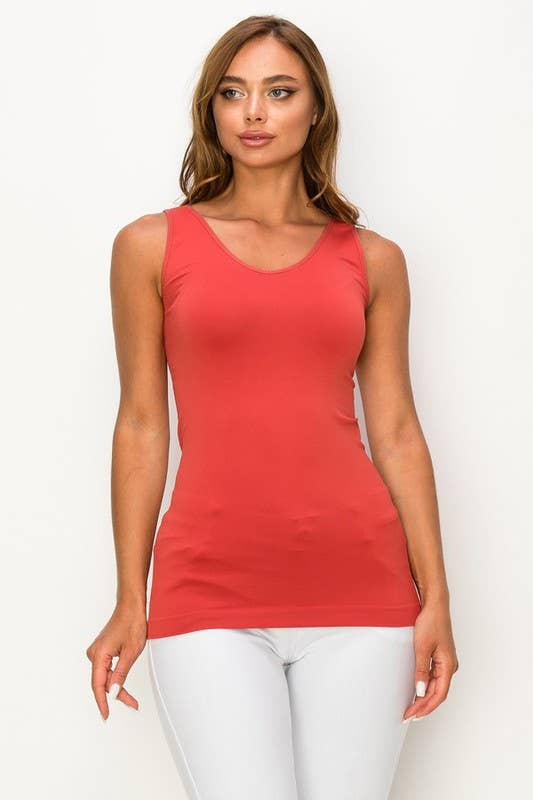 Yelete - Reversible V or U Neckline Seamless Tank
