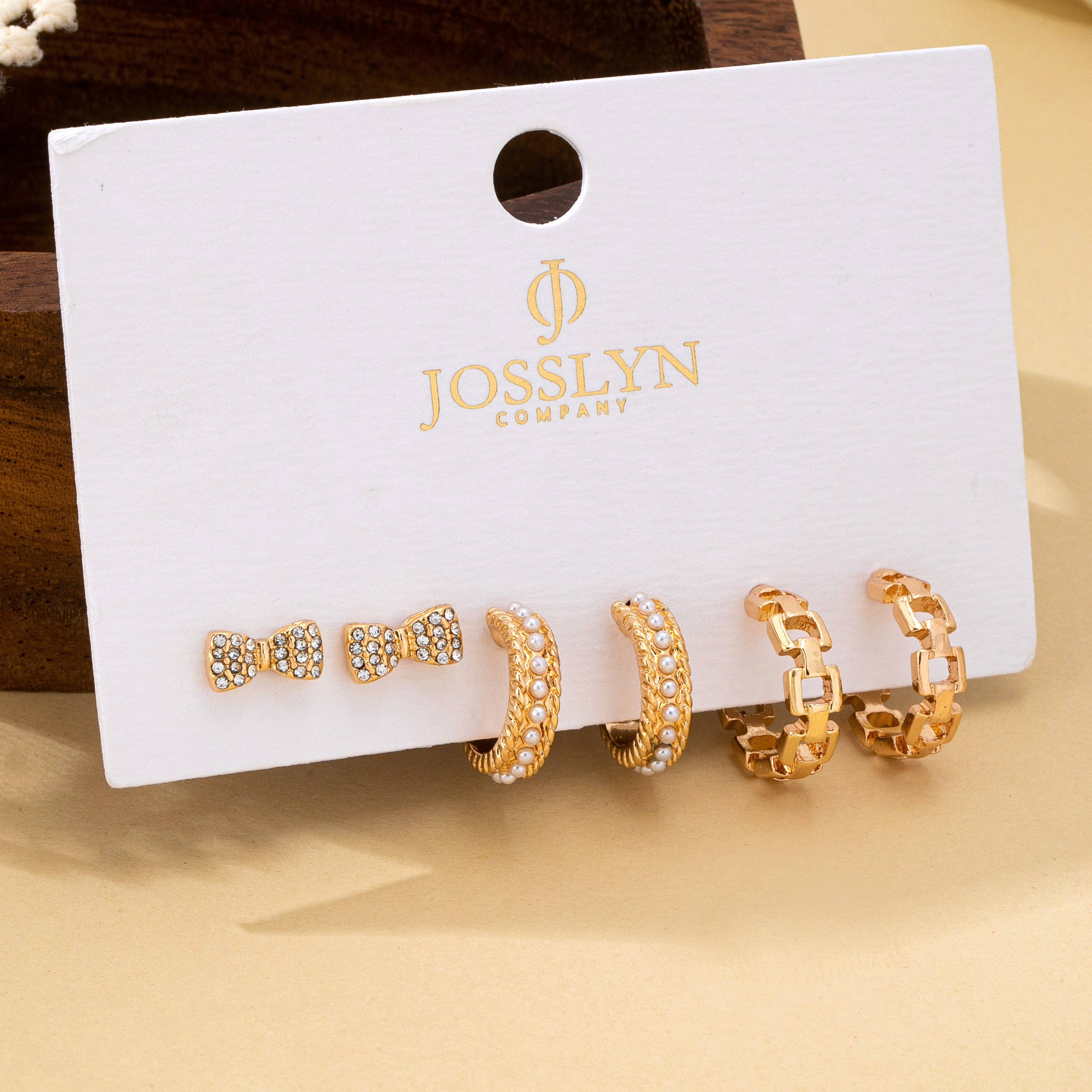 Chain Hoop Earring Set | 80E62472