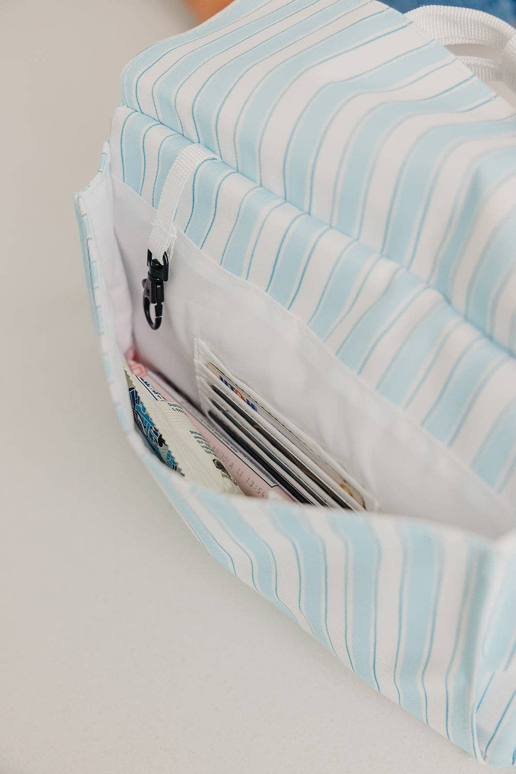 Brixley Bags - Blue Striped Lunch Box