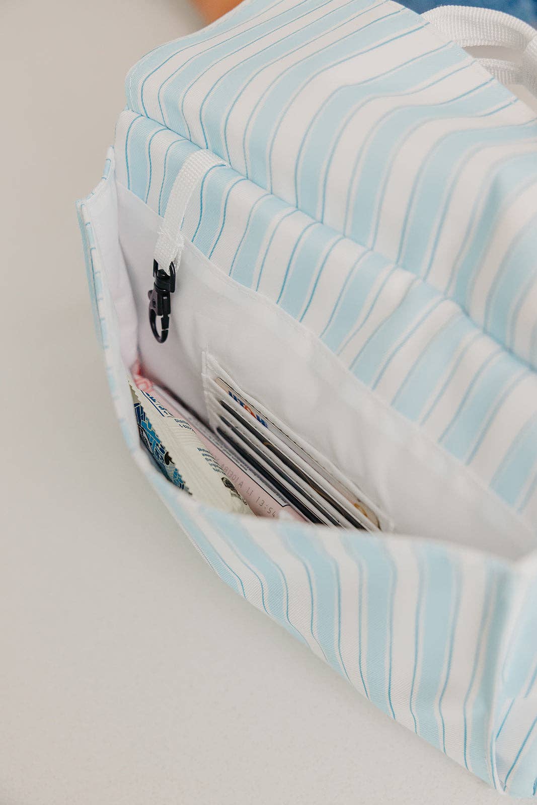 Brixley Bags - Blue Striped Lunch Box