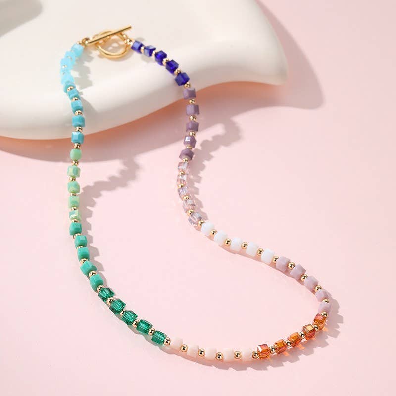 Multicolored Crystal Necklace | 40NK9724