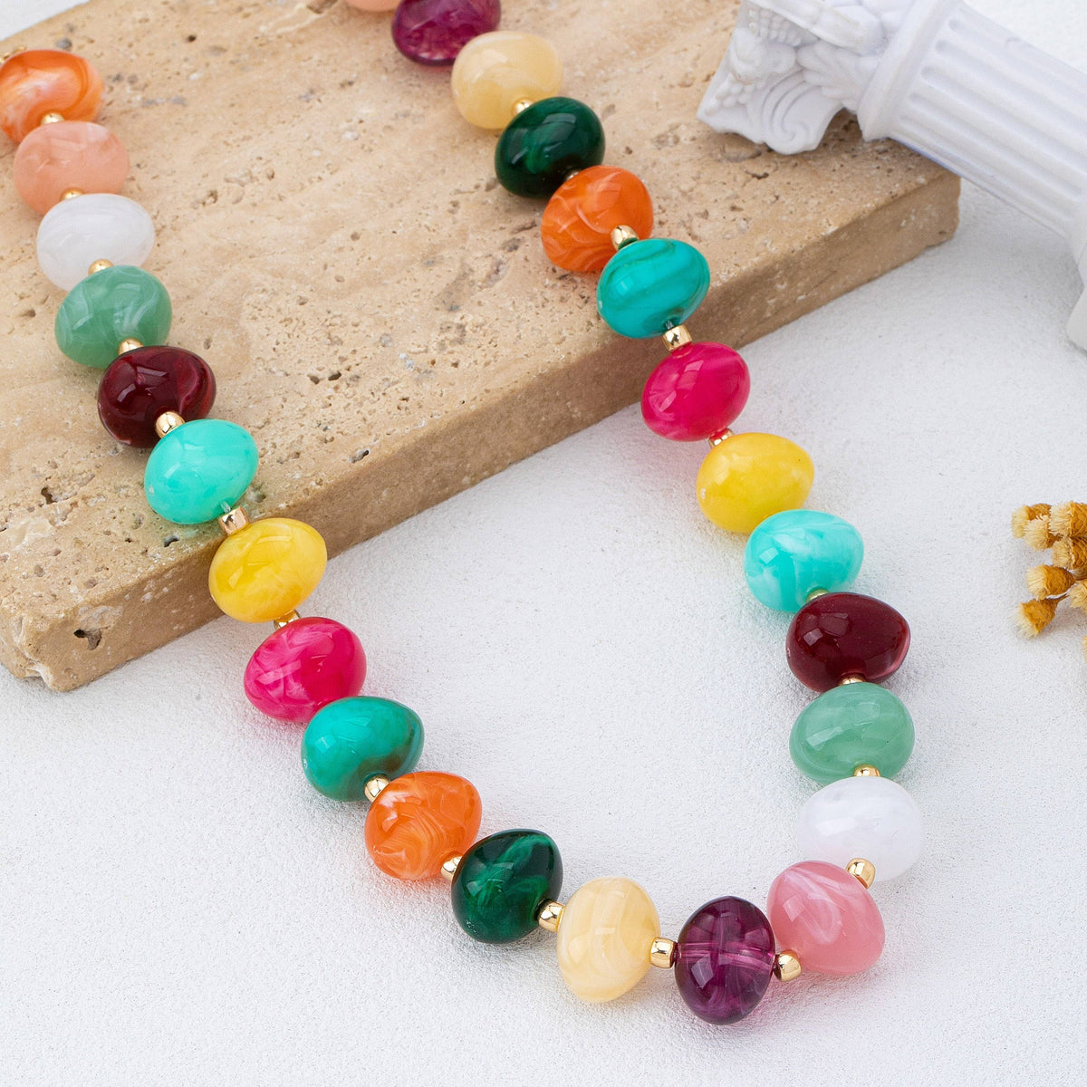 Pebble Beaded Necklace | 80N93363