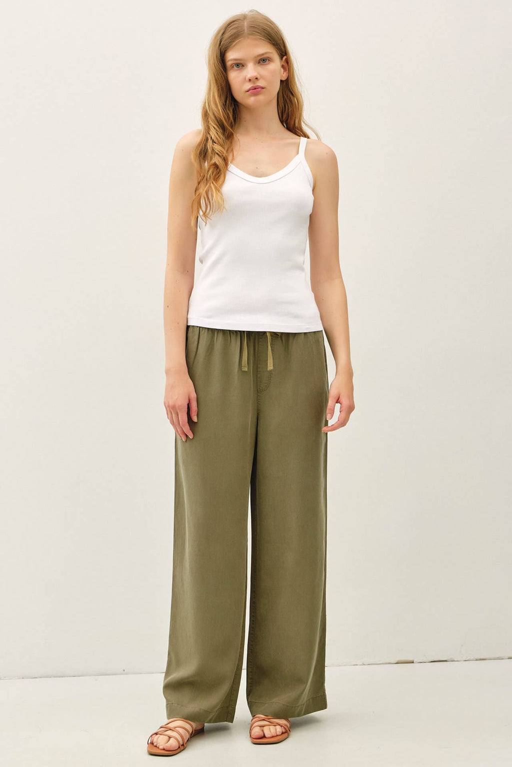 Be Cool - 29" INSEAM TENCEL WIDE LEG PANTS