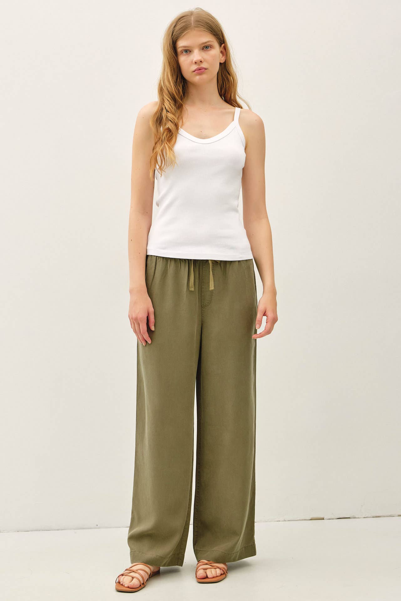 Be Cool - 29" INSEAM TENCEL WIDE LEG PANTS