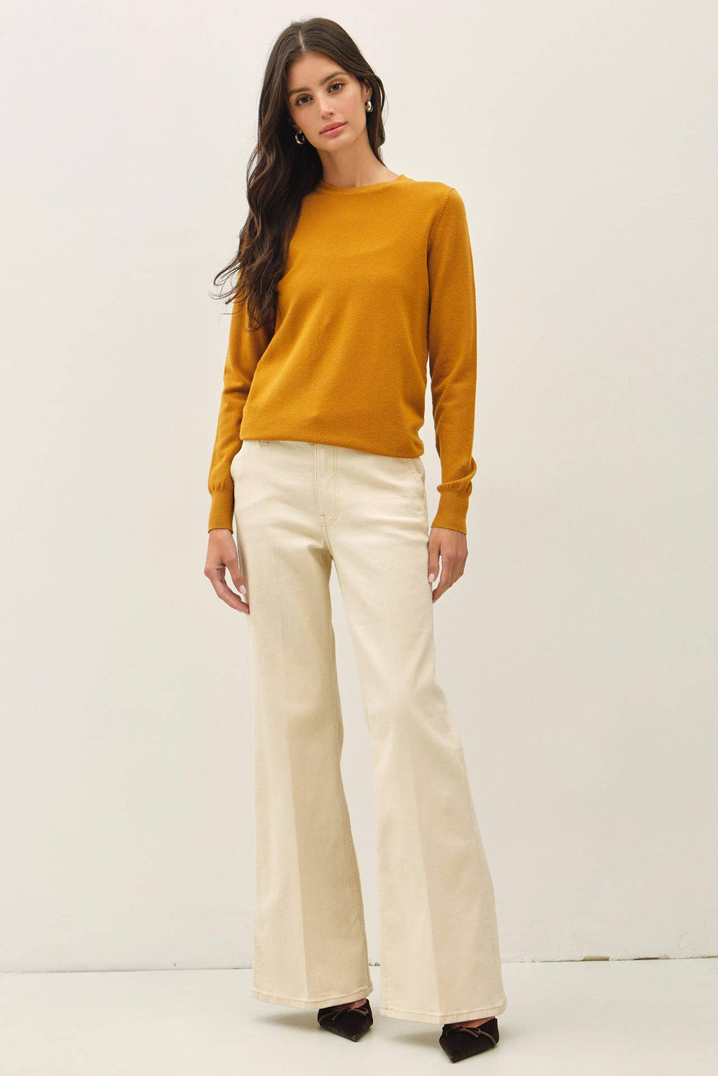Be Cool - NEW COLOR-VISCOSE CREW NECK SOFT KNIT SWEATER