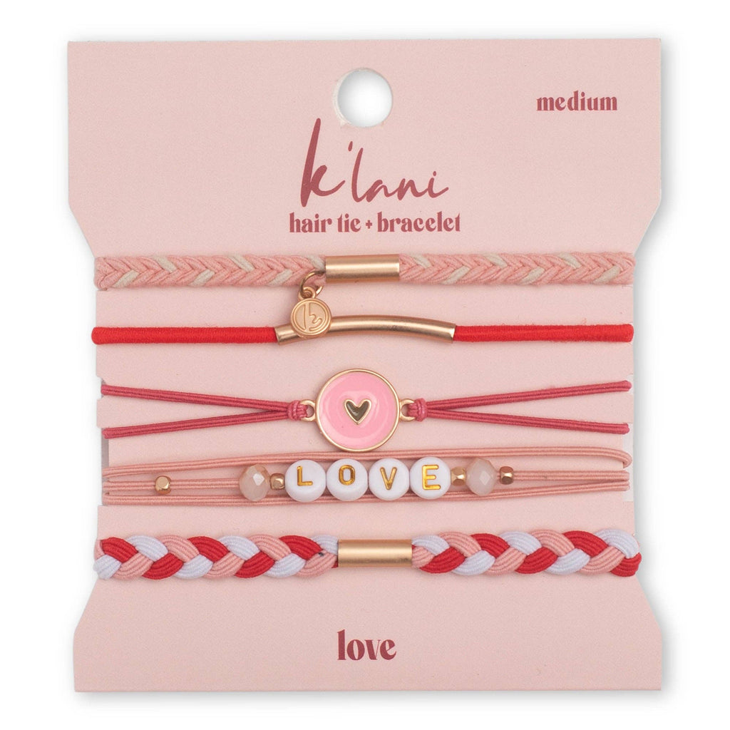 K'lani hair tie bracelets - "Love"