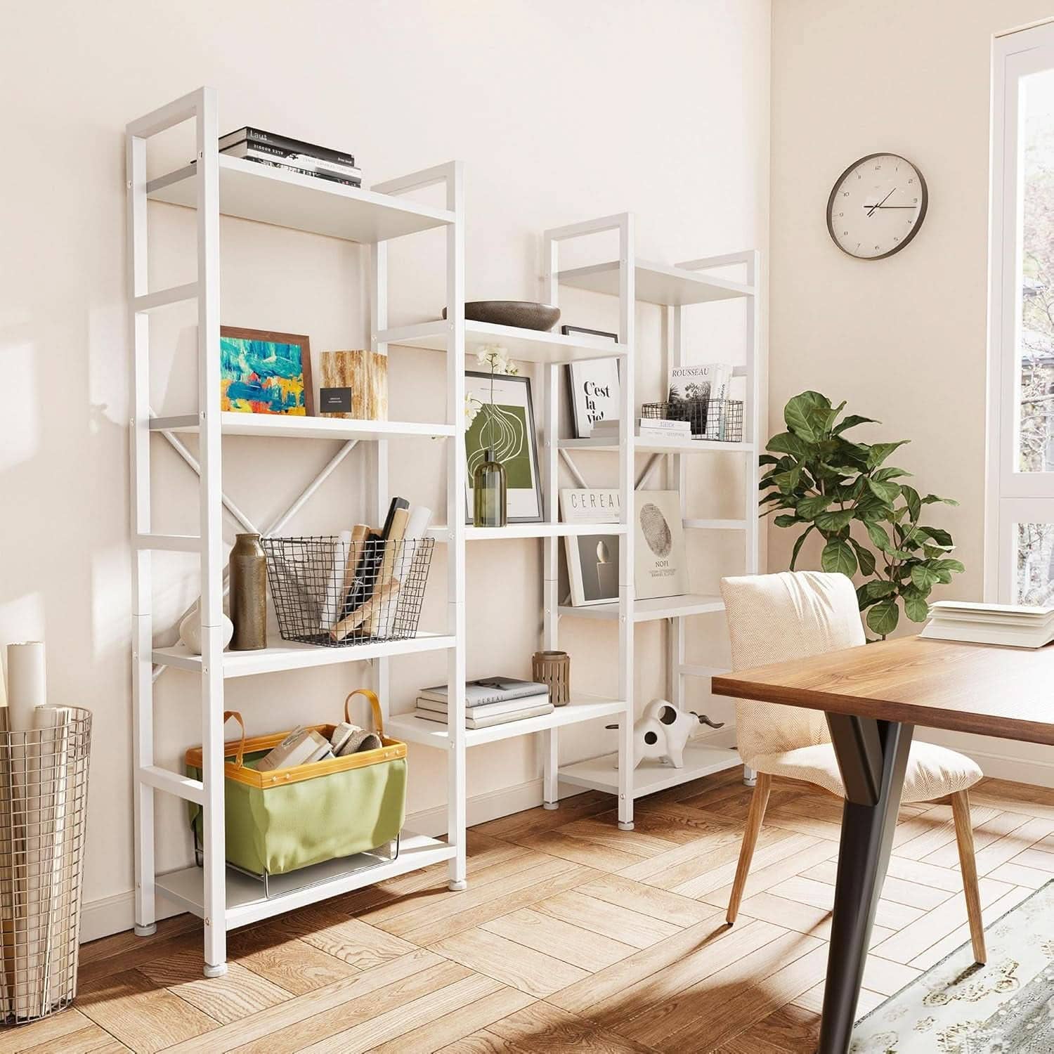 ShipItFurniture - White 11 Shelf Open Display Bookcase For Home Office