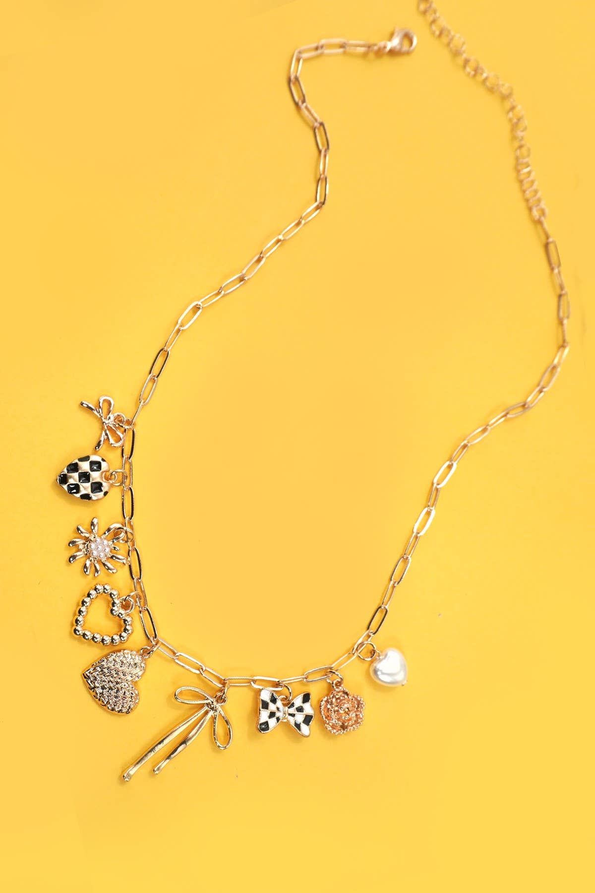 BOW CHECKER HEART FLORAL