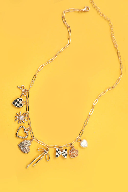 BOW CHECKER HEART FLORAL