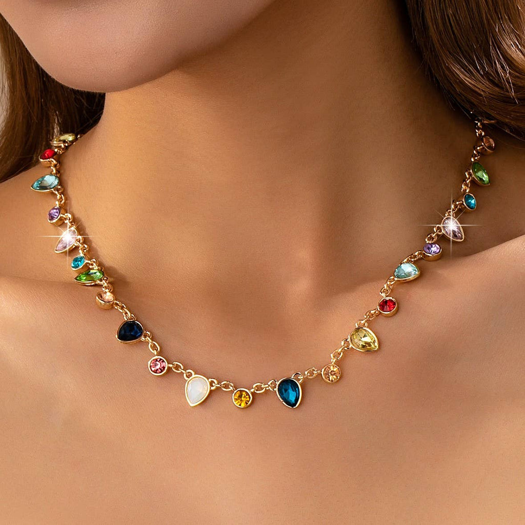 Rainbow Gemstone Necklace 80N92832
