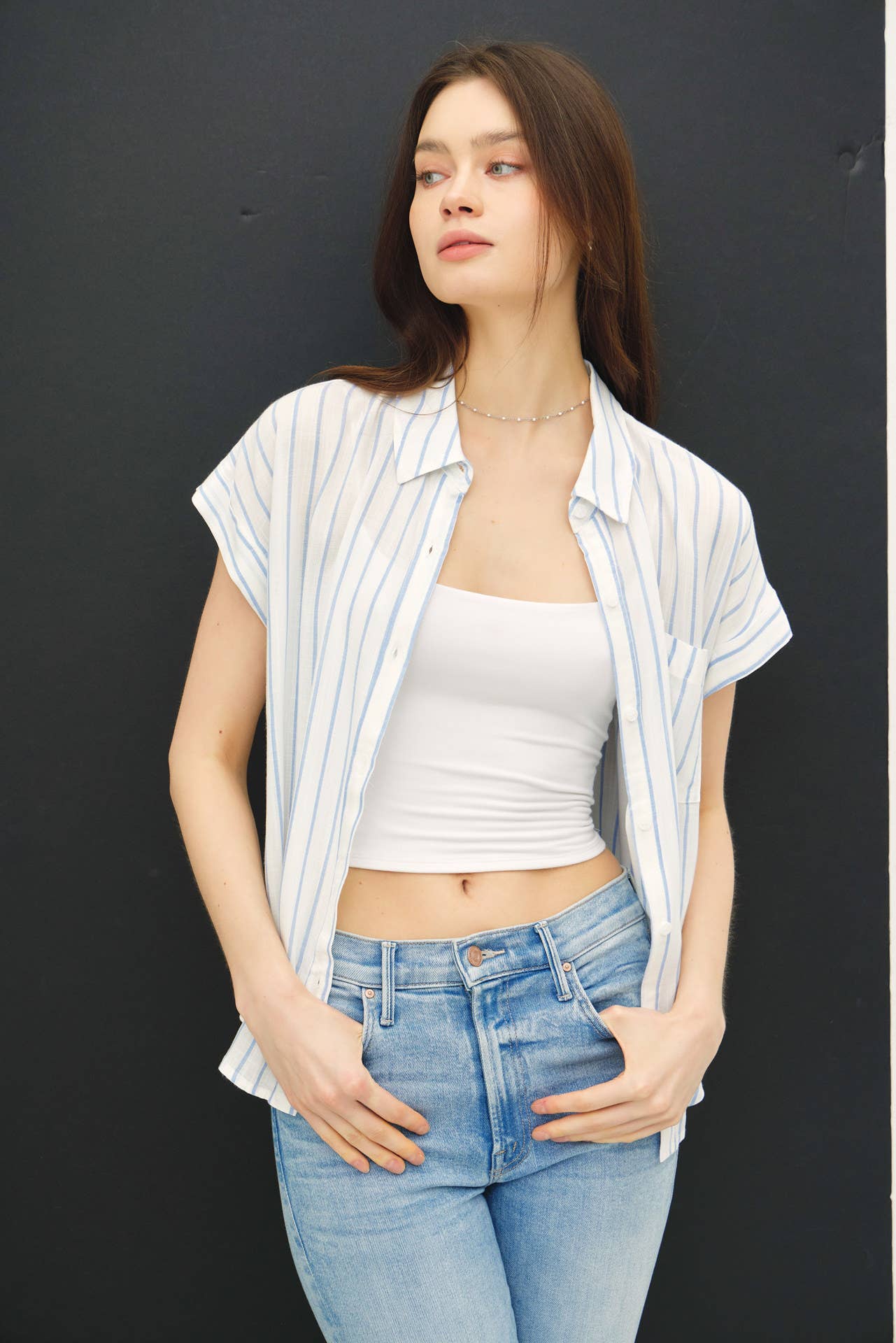 Blue Stripes Top