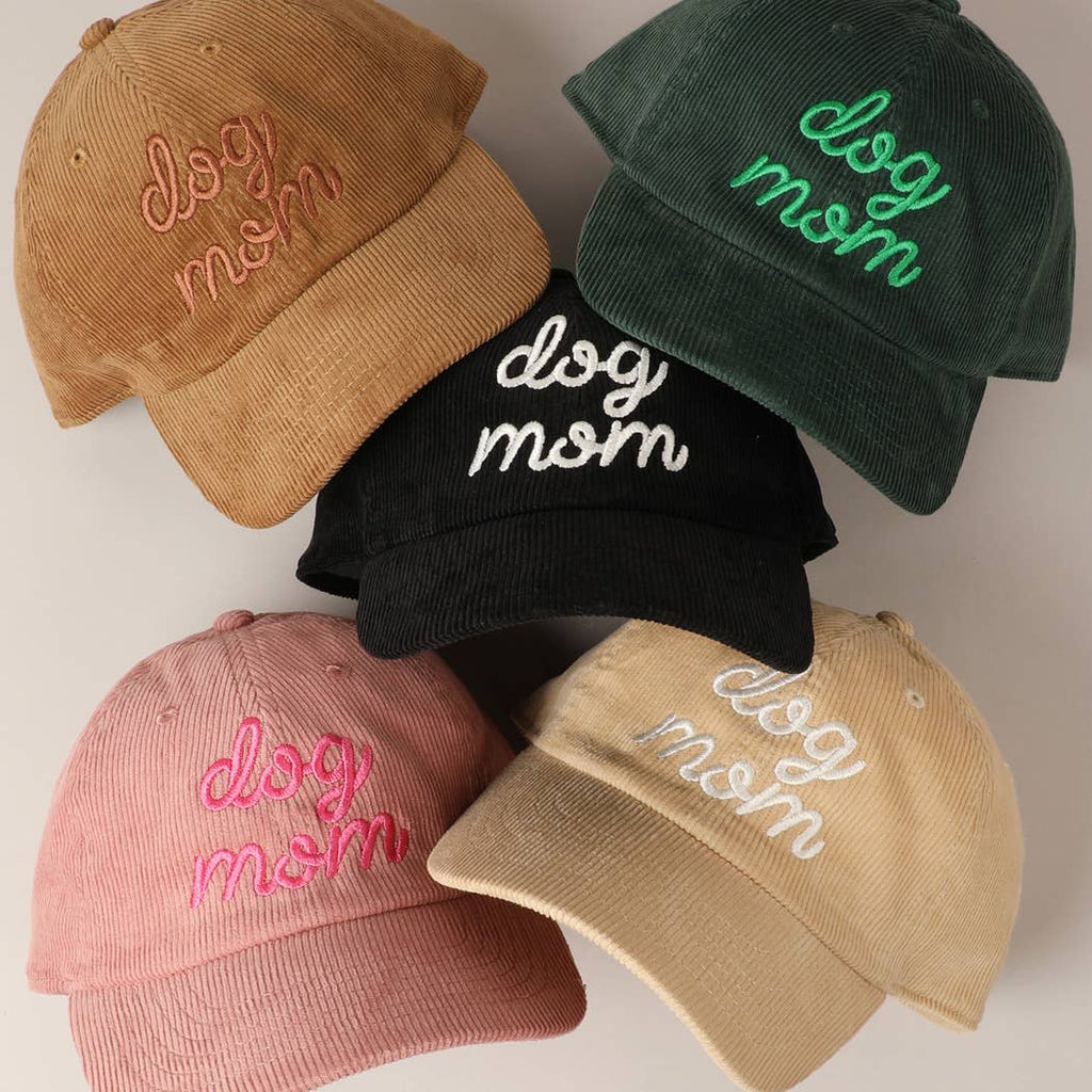 Dog Mom Corduroy Baseball Cap