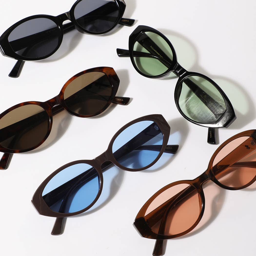 Fashion City - Oval Thick Frame Women's Sunglasses