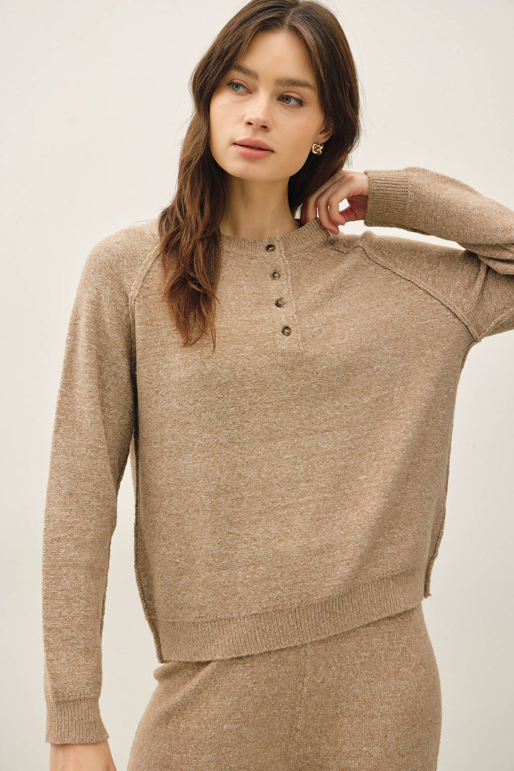 ALPINE COZY HENLEYED SWEATER