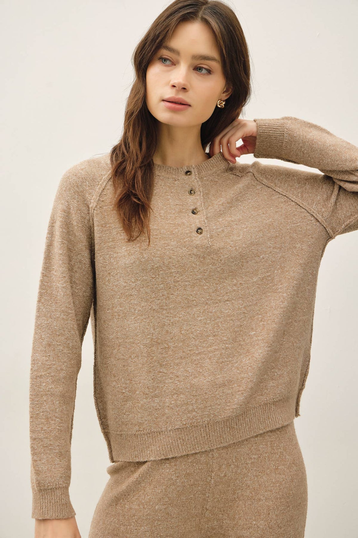 ALPINE COZY HENLEYED SWEATER