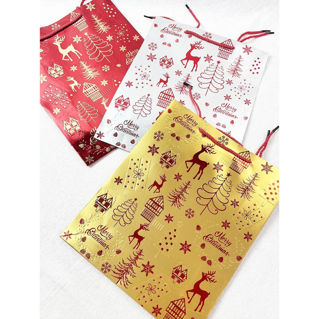 Love and Repeat - 4 Colors of Christmas Theme Print Gift Bag