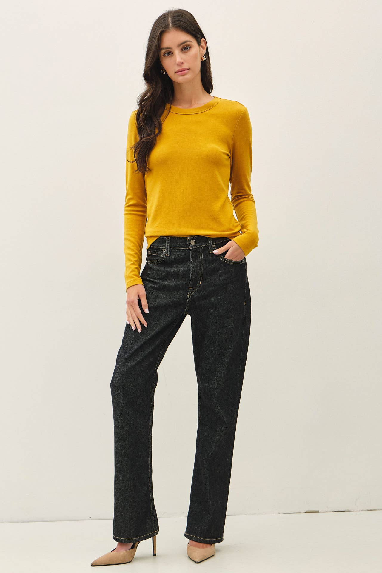 Be Cool - NEW COLOR-ROUND NECK LONG SLEEVE KNIT TOP