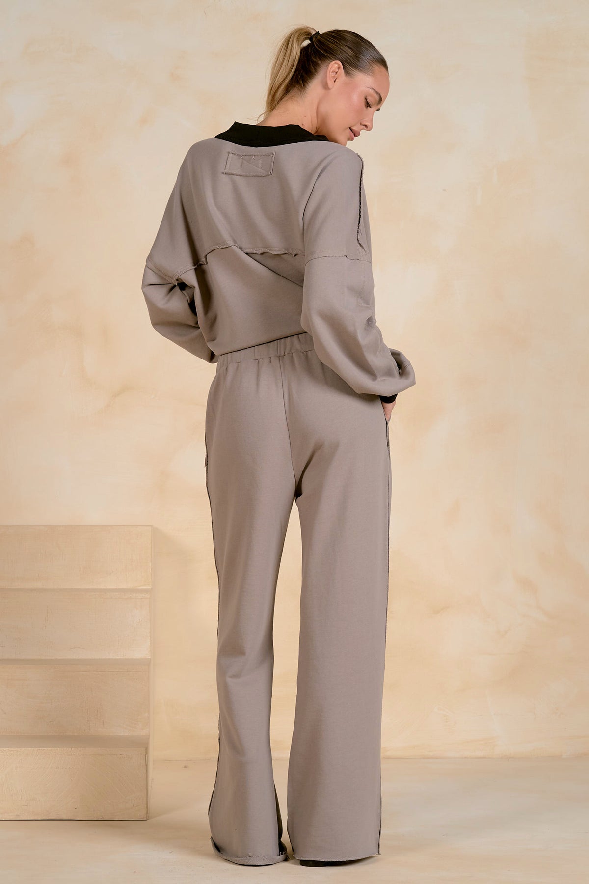 Taupe Black Pants