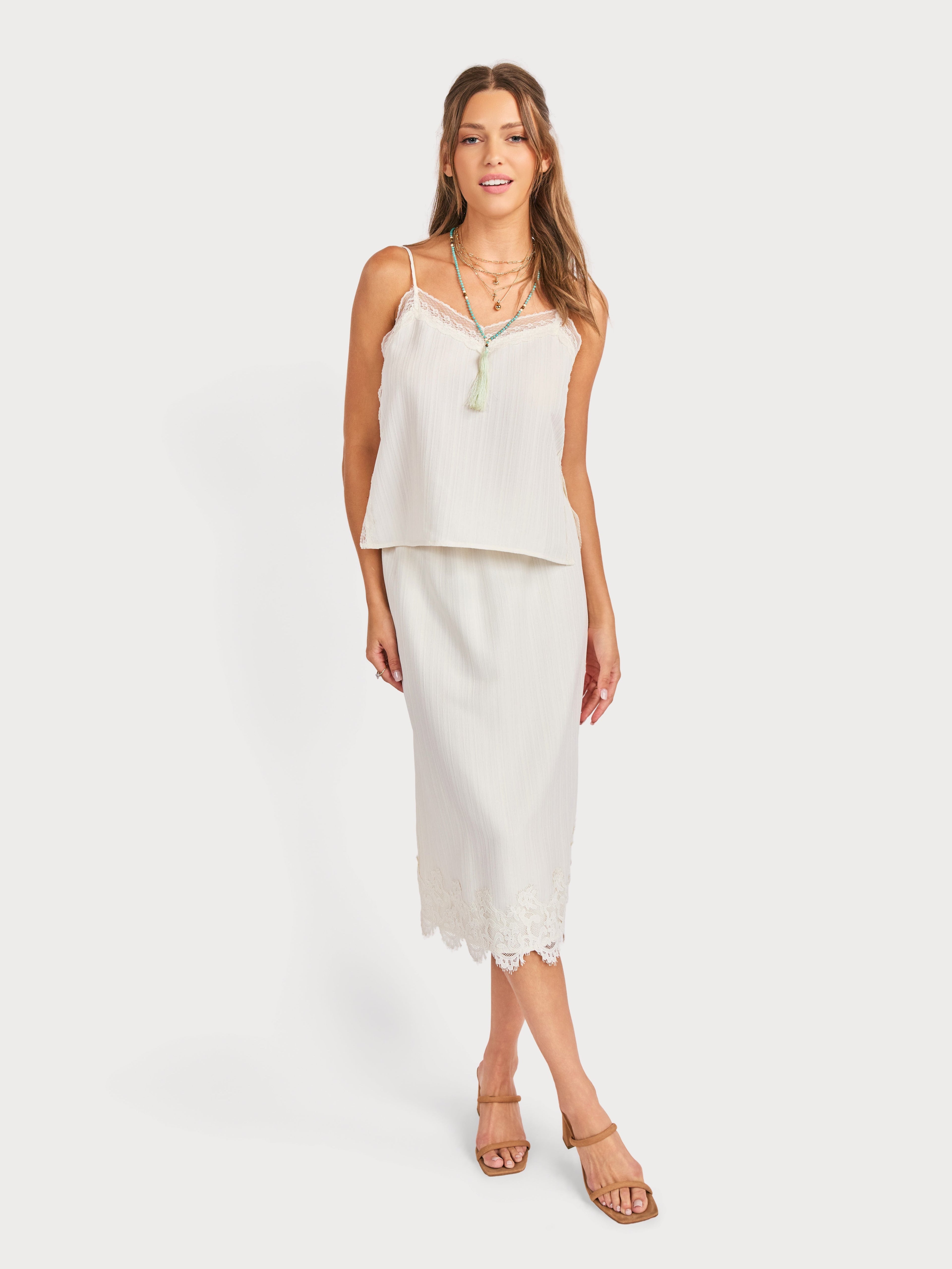 Fawn Lace Trim Cami