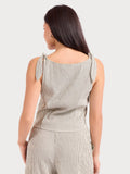 See Me Stripe Pleated Top