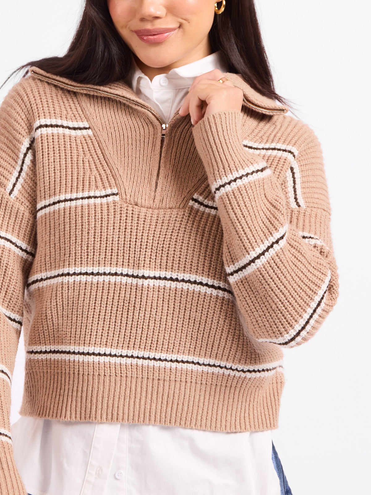 Warm Chai Quarter Zip Pullover