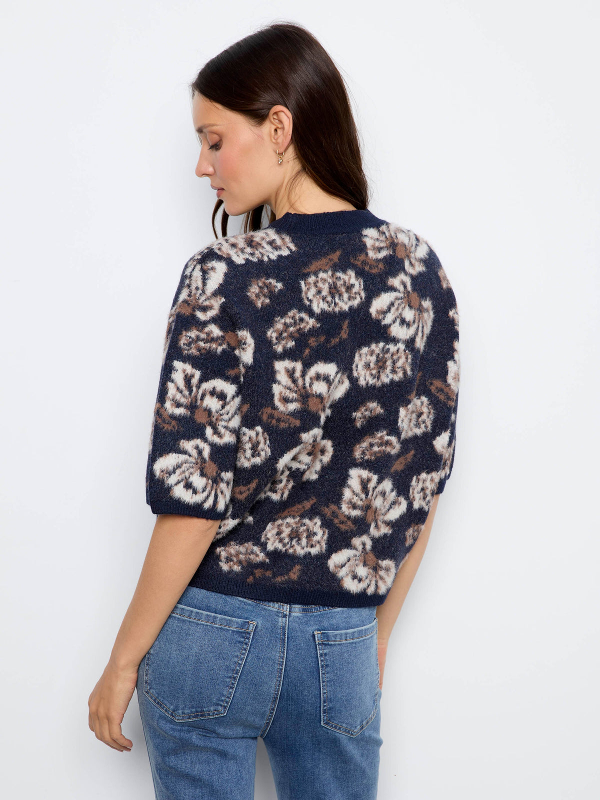 Navy Jacquard Sweater