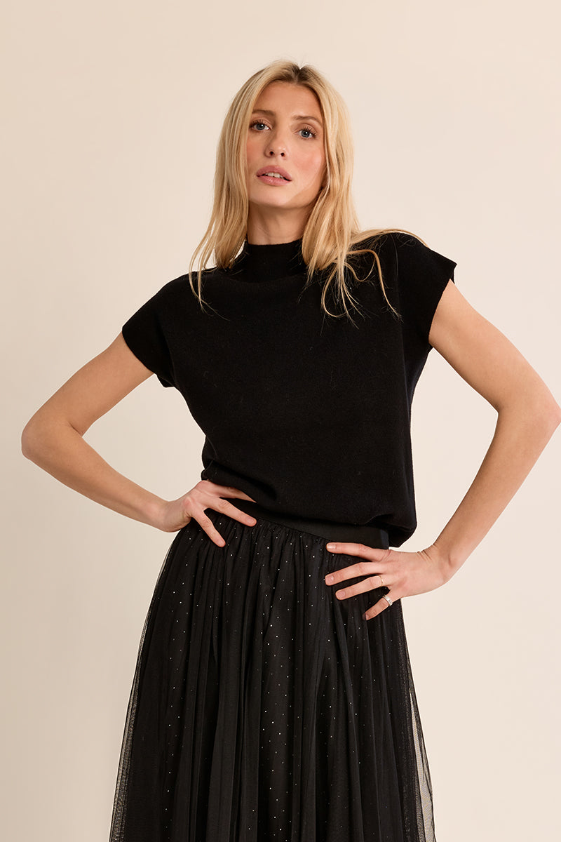 Mockneck Knit Sweater