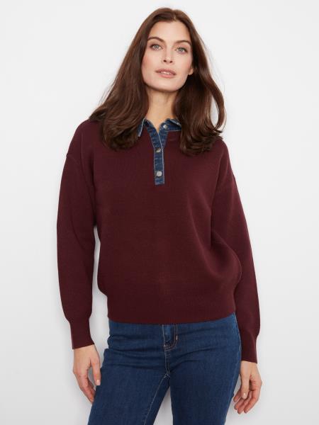 Briar Denim Collar Sweater