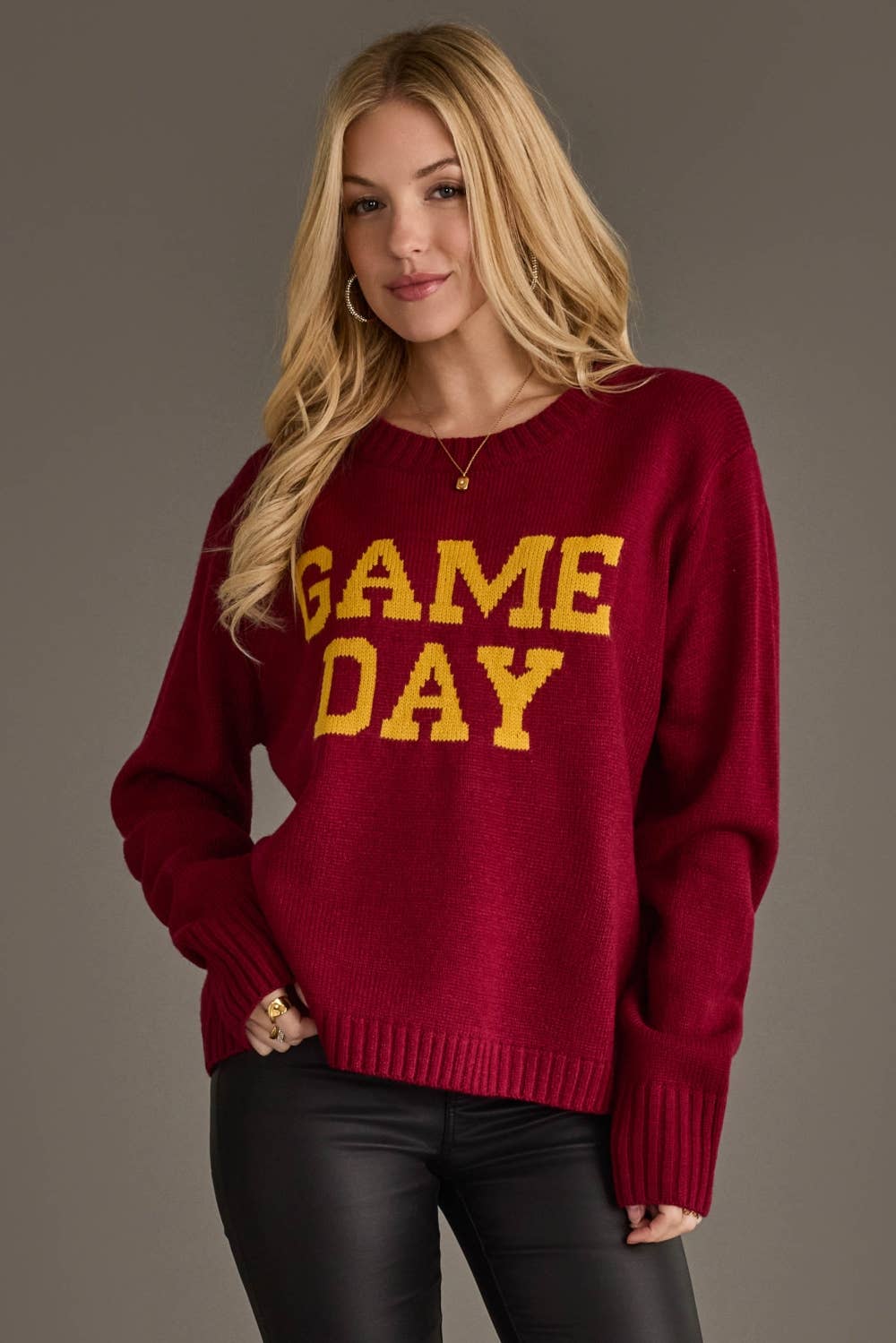 Panache Apparel Co. - Maroon & Gold Game Day Sweater