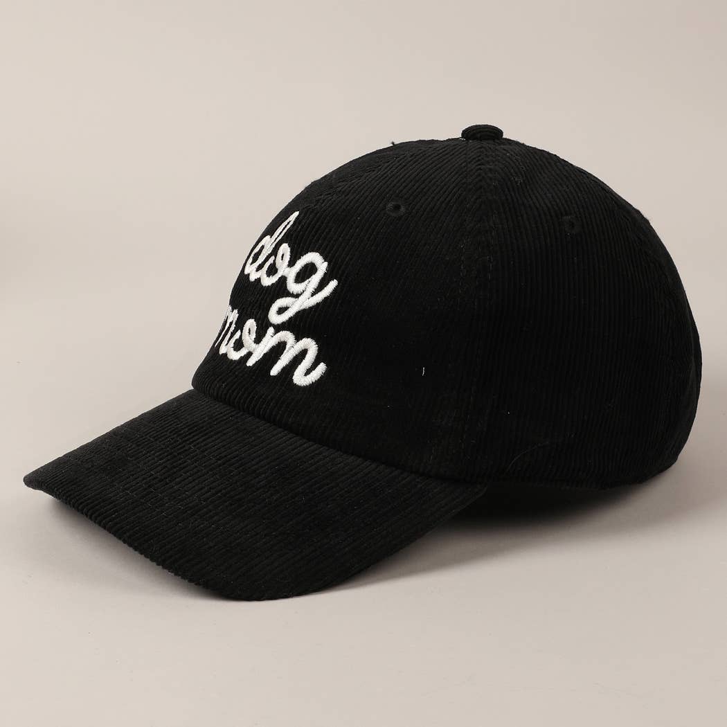 Dog Mom Corduroy Baseball Cap
