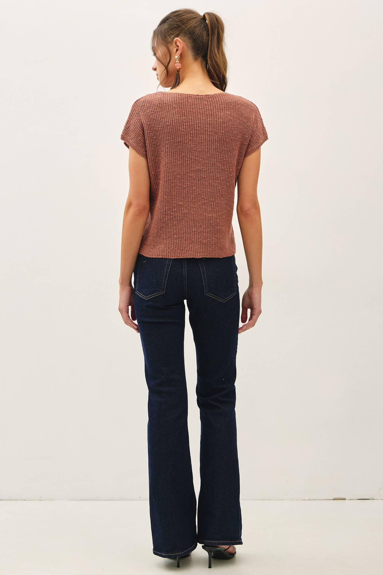 Be Cool - [NEW COLOR] PATCH POCKET DOLMAN CAP SLEEVE BOXY KNIT