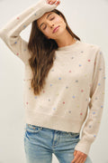 MULTI COLORED DOTTED SWEATER