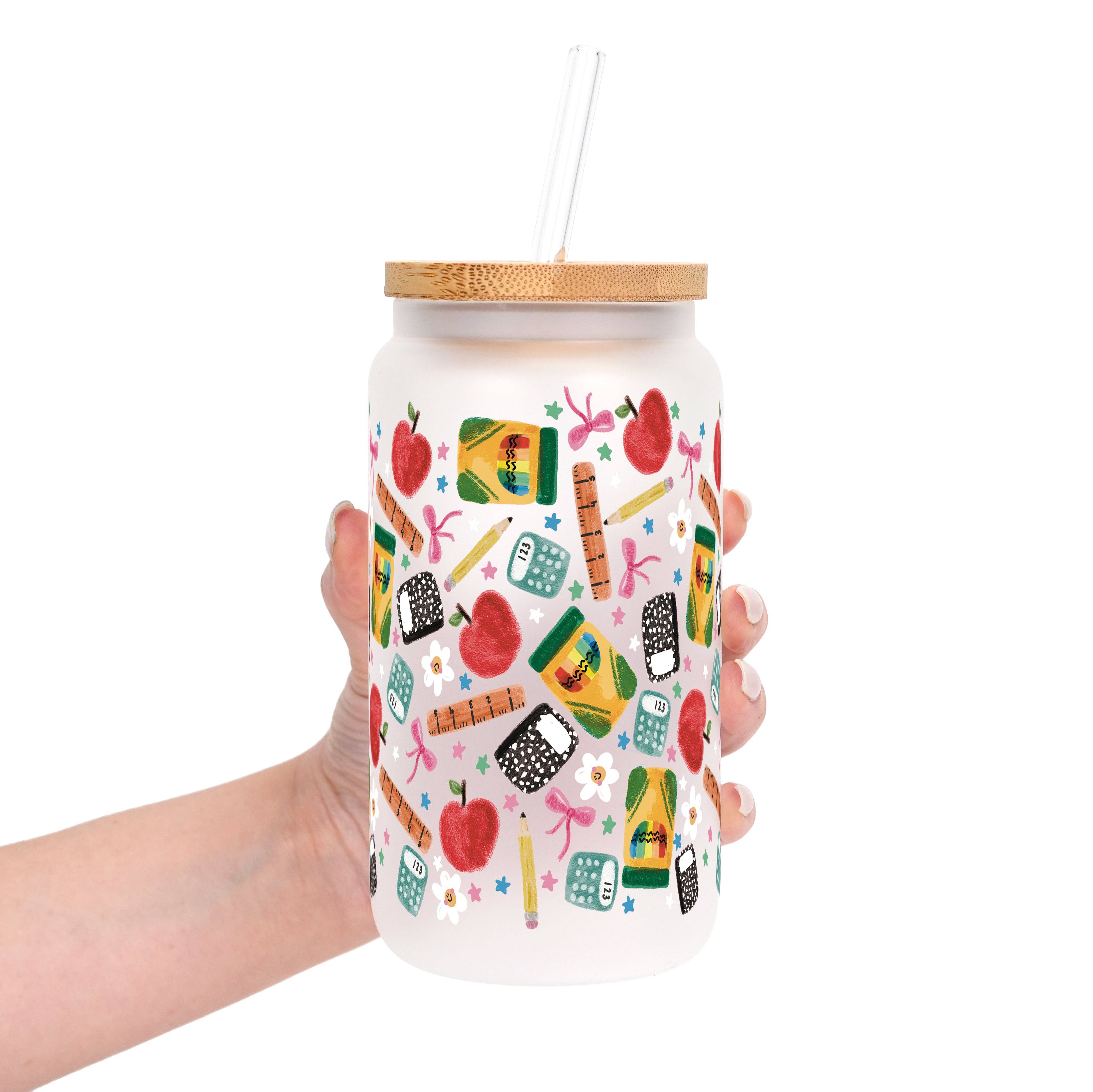 Sip-Sip Hooray! - Teacher Essentials Pattern Cup With Lid and Straw