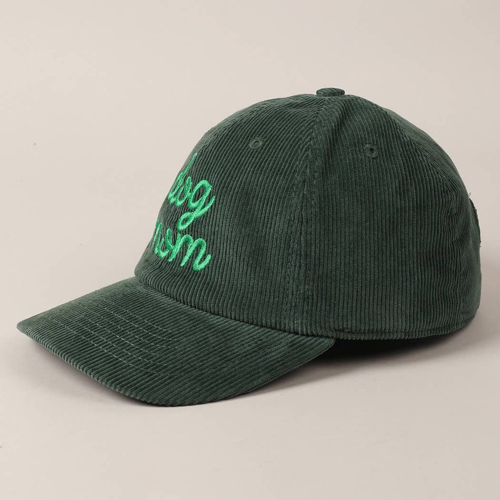 Dog Mom Corduroy Baseball Cap