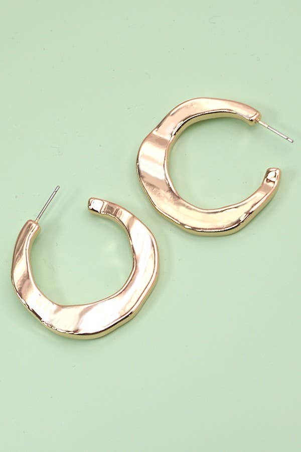 IRREGULAR LIGHT HOOP EARRINGS