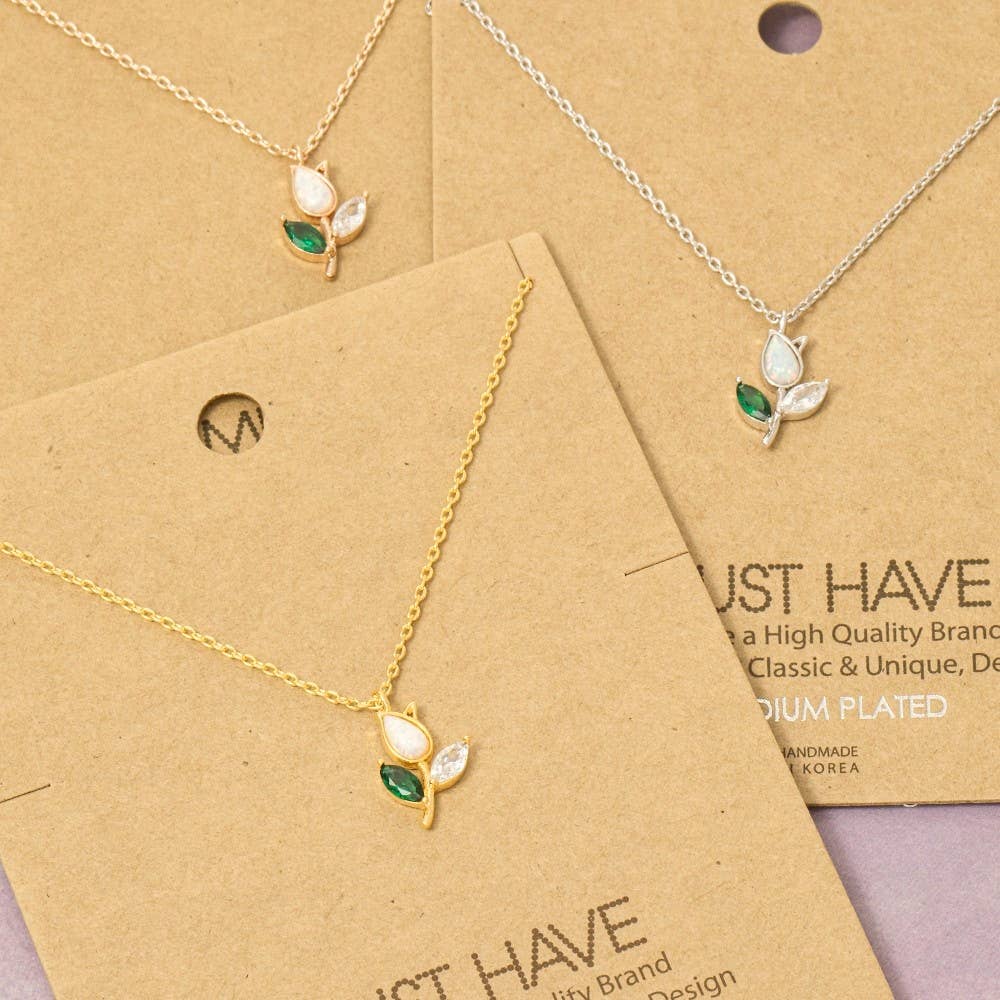 Tulip Flower Pendant Necklace