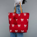 Panache Apparel Co. - Red & White Bow Tote
