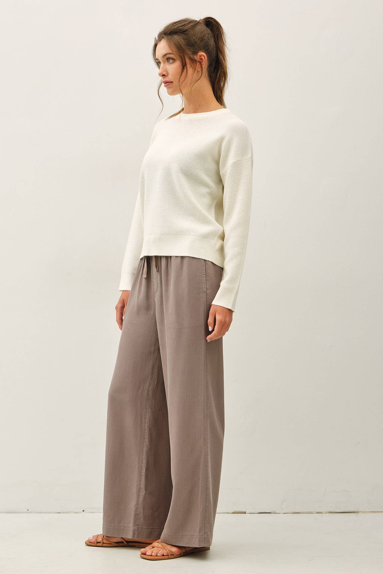 Be Cool - 29" INSEAM TENCEL WIDE LEG PANTS