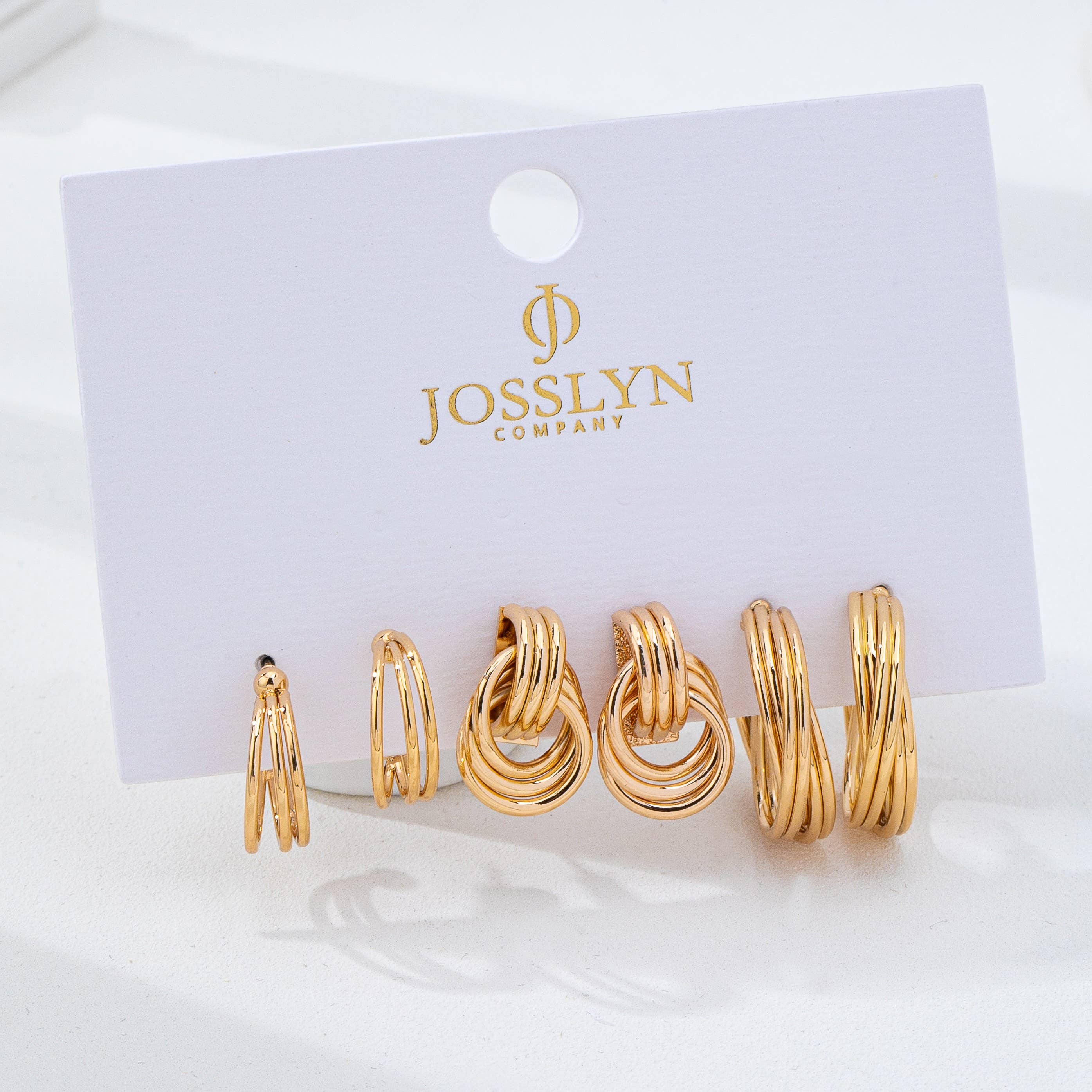 Multi-Line Hoop Earring Set | 80E62143